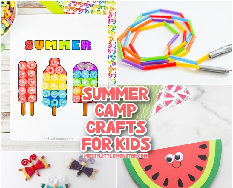 30 Best Summer Camp Crafts for Kids - Messy Little Monster